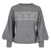 Tirillm Women's "astrid" Pattern Knitted Cashmere Pullover - Grey In Grey