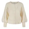 Tirillm Women's "ava" Cashmere Cardigan With Puffed Sleeves - Off White In White