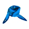 Tirillm Women's Ayla Small Neck Scarf In Soft Pure Cashmere, Azur Blue With Bright Blue Trimming In Blue