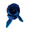Tirillm Women's Ayla Small Neck Scarf In Soft Pure Cashmere, Bright Blue With Turquoise Trimming. In Blue