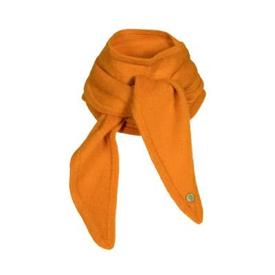 Tirillm Women's Ayla Small Neck Scarf In Soft Pure Cashmere, Burnt Orange