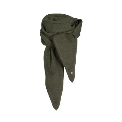 Tirillm Women's Ayla Small Neck Scarf In Soft Pure Cashmere, Olive Green