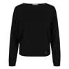 Tirillm Women's Black "ally" Cashmere Boatneck Pullover In Black