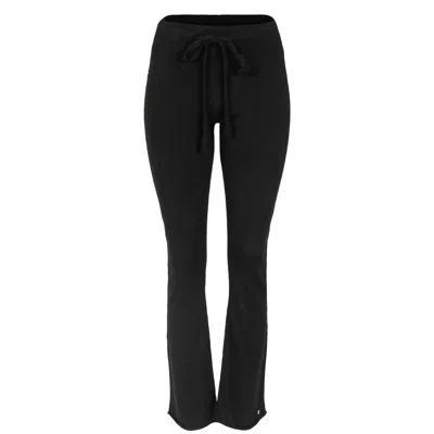 Tirillm Women's Black "amanda" Cashmere Bell Bottom Pants
