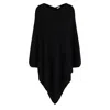 Tirillm Women's Black "anine" Big Cashmere Poncho In Black