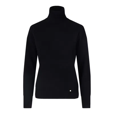 Tirillm Women's Black "cassie" Cashmere Turtle Neck Pullover