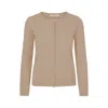 Tirillm Women's Brown Emilie" Basic Cashmere Cardigan, Light Camel Beige In Brown