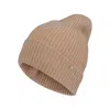Tirillm Women's Brown Holly Rib Knitted Cashmere Beanie, Light Camel Beige In Brown
