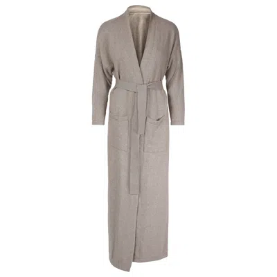Tirillm Women's "camilla" Cashmere Dressing Gown - Brown