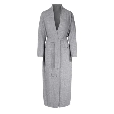Tirillm Women's "camilla" Cashmere Dressing Gown - Grey Melange In Gray
