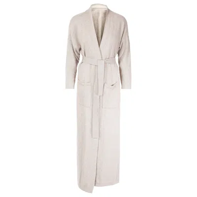 Tirillm Women's "camilla" Cashmere Dressing Gown - Neutrals