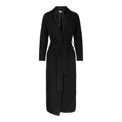 Tirillm Women's "camilla" Cashmere Dressing Gown- Black