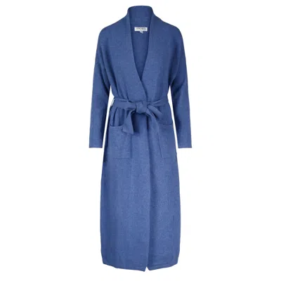 Tirillm Women's "camilla" Cashmere Dressing Gown- Blue