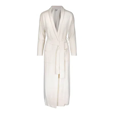 Tirillm Women's "camilla" Cashmere Dressing Gown -off  White
