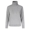 Tirillm Women's "cassie" Cashmere Turtle Neck Pullover - Grey In Grey