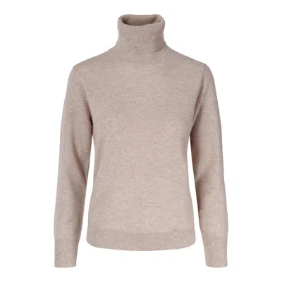 Tirillm Women's "cassie" Cashmere Turtle Neck Pullover - Neutrals