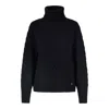 Tirillm Women's Celina Cable Knitted Pullover - Black In Black