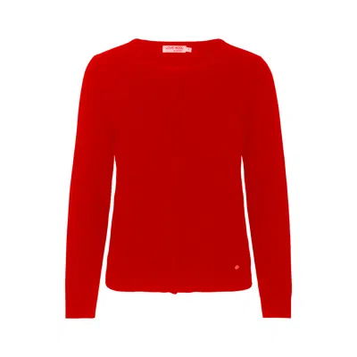 Tirillm Women's Emilie" Basic Cashmere Cardigan, Red