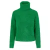 Tirillm Women's Green "ma" Mohair Sweater With Great Details In Green