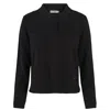 Tirillm Women's Green Nadine Short Cardigan With Collar And Pockets, Black In Green