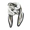 Tirillm Women's Grey Ayla Small Neck Scarf In Soft Pure Cashmere, Chalk In Grey