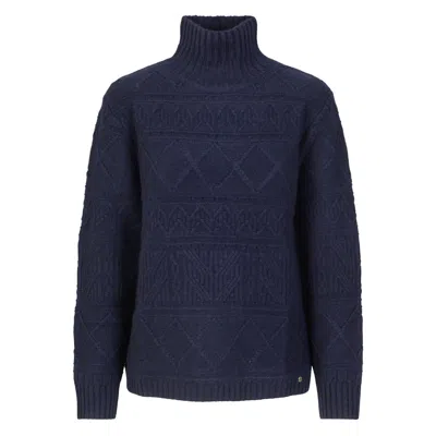 Tirillm Women's "maja" Soft Texture Knitted Pullover- Blue