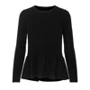 Tirillm Women's Mie Feminine Merino Wool Pullover Navy Blue In Blue