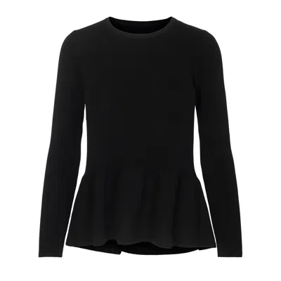 Tirillm Women's Mie Feminine Merino Wool Pullover Navy Blue