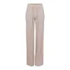 Tirillm Women's Neutrals Andrea Merino Wool Loose Fitted Trouser- Beige Melange In Beige