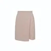 Tirillm Women's Neutrals Anette Merino Wool Skirt With Wrap Front, Beige Melange In Beige