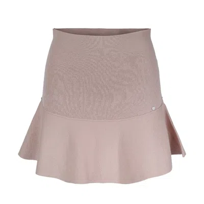 Tirillm Women's Neutrals "anita" Short Merino Wool Skirt  -beige