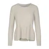 Tirillm Women's Neutrals Mie Feminine Merino Wool Pullover Light Beige In Beige