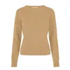 Tirillm Women's Neutrals Sasha Basic Cashmere Pullover With Round Neck, Light Camel Beige In Beige