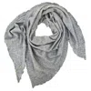 Tirillm Women's Palma Triangle Cashmere Scarf Grey Melange In Grey