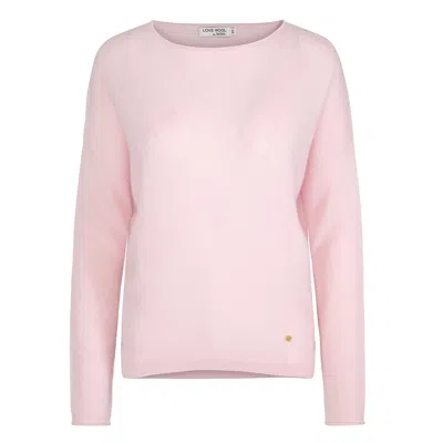 Tirillm Women's Pink / Purple Ally Cashmere Boatneck Pullover - Powder Pink In Pink/purple