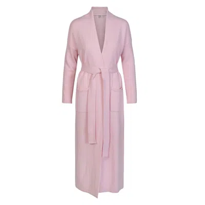 Tirillm Women's Pink / Purple "camilla" Cashmere Dressing Gown - Baby Pink In Pink/purple