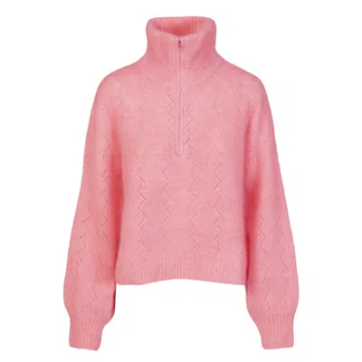 Tirillm Women's Pink / Purple "mille" Fluffy Mohair Pullover - Pink & Purple In Pink/purple