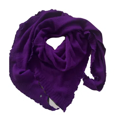 Tirillm Women's Pink / Purple Palma Triangle Cashmere Scarf Deep Purple