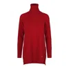 Tirillm Women's Red Abby A Line Long Turtle Neck Pullover In Red
