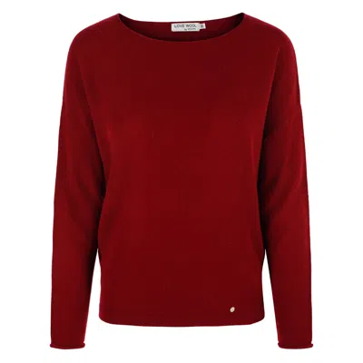Tirillm Women's Red "ally" Cashmere Boatneck Pullover - Wine