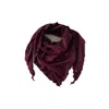 Tirillm Women's Red Palma Triangle Cashmere Scarf Deep Burgundy In Red