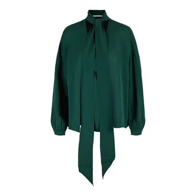 Tirillm Women's "sadie" Silk Blouse - Green