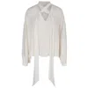 Tirillm Women's White "sadie" Silk Blouse In White