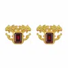 Tiron Women's Gold / Red Helen Red Earing - Limited Edition