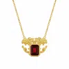 Tiron Women's Gold / Red Paris Red Neclace -limited Edition