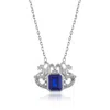 Tiron Women's Lancelot Blue Silva Silver Neclace