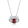 Tiron Women's Lancelot Red Silva Silver Neclace