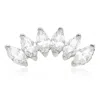 Tish Lyon Women's Artemis 14ct Solid Gold Marquise Cluster Flatback Stud - White Gold