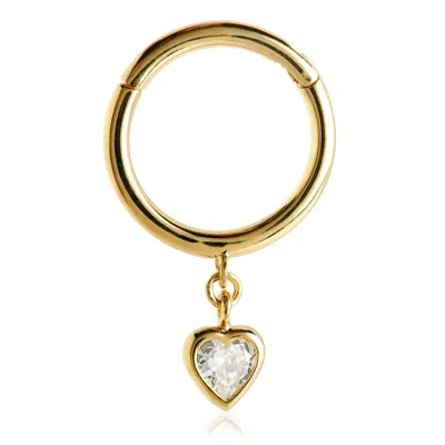 Tish Lyon Women's Cherish 9ct Solid Gold Huggie Earring With Charm - Gold