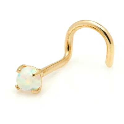 Tish Lyon Women's Fides 9ct Solid Gold Opal Nose Stud - Gold